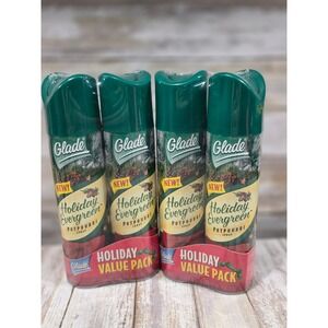 Glade Holiday Evergreen Potpourri Spray 8oz 4 Pack Freshener Sealed NOS Vintage